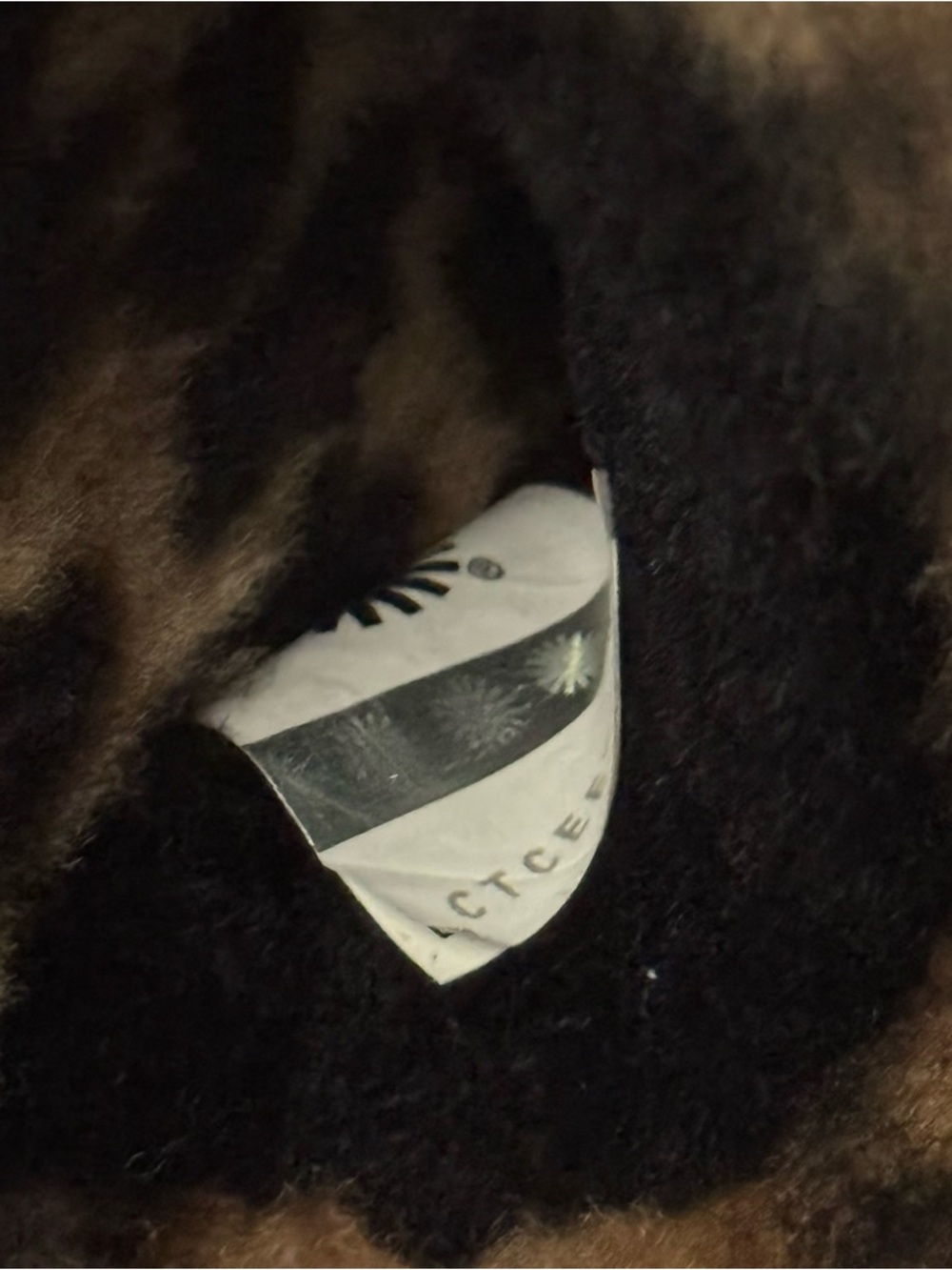 UGG Leopard Print Fuzzy Slide with Black Accents - Picture 5 of 5
